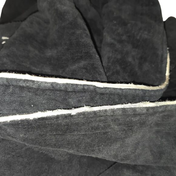 Oscar De La Hoya Mens Small Medium Bathrobe Black Hooded Boxing Athletic Lounge - Picture 10 of 13